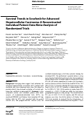 Cover page: Survival Trends in Sorafenib for Advanced Hepatocellular Carcinoma: A Reconstructed Individual Patient Data Meta-Analysis of Randomized Trials