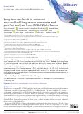 Cover page: Long-term avelumab in advanced non-small-cell lung cancer: summaries and post hoc analyses from JAVELIN Solid Tumor