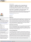 Cover page: Long-term stability and computational analysis of migration patterns of L-MYC immortalized neural stem cells in the brain