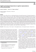 Cover page: Implicit intertemporal trajectories in cognitive representations of the self and nation