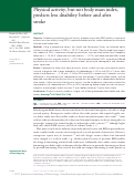 Cover page: Physical activity, but not body mass index, predicts less disability before and after stroke