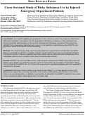 Cover page: Cross-Sectional Study of Risky Substance Use of Injured Emergency Department Patients