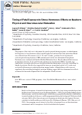 Cover page: Timing of fetal exposure to stress hormones: Effects on newborn physical and neuromuscular maturation