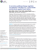 Cover page: A secretory pathway kinase regulates sarcoplasmic reticulum Ca2+ homeostasis and protects against heart failure