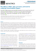 Cover page: WormBase in 2022—data, processes, and tools for analyzing Caenorhabditis elegans