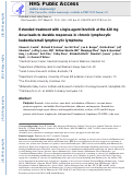 Cover page: Extended Treatment with Single-Agent Ibrutinib at the 420 mg Dose Leads to Durable Responses in Chronic Lymphocytic Leukemia/Small Lymphocytic Lymphoma