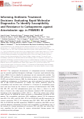 Cover page: Informing Antibiotic Treatment Decisions: Evaluating Rapid Molecular Diagnostics To Identify Susceptibility and Resistance to Carbapenems against Acinetobacter spp. in PRIMERS III