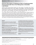 Cover page: Extensive Phenotyping of Individuals at Risk for Familial Interstitial Pneumonia Reveals Clues to the Pathogenesis of Interstitial Lung Disease