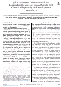 Cover page: Jalili Syndrome: Cross-sectional and Longitudinal Features of Seven Patients With Cone-Rod Dystrophy and Amelogenesis Imperfecta