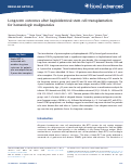 Cover page: Long-term outcomes after haploidentical stem cell transplantation for hematologic malignancies.