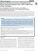 Cover page: Rapid and Efficient Conversion of Integration-Free Human Induced Pluripotent Stem Cells to GMP-Grade Culture Conditions