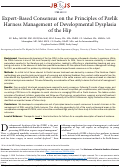 Cover page: Expert-Based Consensus on the Principles of Pavlik Harness Management of Developmental Dysplasia of the Hip.