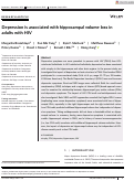 Cover page: Depression is associated with hippocampal volume loss in adults with HIV