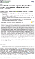 Cover page: Early-Life Air Pollution Exposure, Neighborhood Poverty, and Childhood Asthma in the United States, 1990–2014