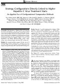 Cover page: Strategy Configurations Directly Linked to Higher Hepatitis C Virus Treatment Starts