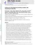 Cover page: Evidence of corticofugal tau spreading in patients with frontotemporal dementia