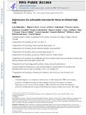 Cover page: Depression: An actionable outcome for those at clinical high-risk