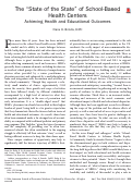 Cover page: The “State of the State” of School-Based Health Centers Achieving Health and Educational Outcomes