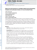 Cover page: Water Security Experiences and Water Intake Among Elementary Students at Low-Income Schools: A Cross-Sectional Study