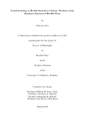 Cover page: Social Learning in Health Insurance Choices: Evidence from Employer-Sponsored Health Plans