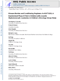 Cover page: Disease burden and conditioning regimens in ASCT1221, a randomized phase II trial in children with juvenile myelomonocytic leukemia: A Children's Oncology Group study