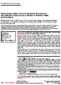 Cover page: Dietary Intake of Fiber, Fruit and Vegetables Decreases the Risk of Incident Kidney Stones in Women: A Women’s Health Initiative Report