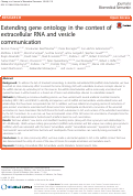 Cover page: Extending gene ontology in the context of extracellular RNA and vesicle communication