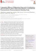 Cover page: Comparative Efficacy of Rifapentine Alone and in Combination with Isoniazid for Latent Tuberculosis Infection: a Translational Pharmacokinetic-Pharmacodynamic Modeling Study