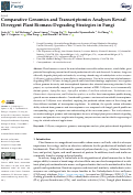 Cover page: Comparative Genomics and Transcriptomics Analyses Reveal Divergent Plant Biomass-Degrading Strategies in Fungi