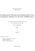 Cover page: Deciphering the Thermal and Ionization State of the Intergalactic Medium over the Past 10 Billion Years