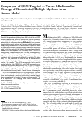 Cover page: Comparison of CD38-Targeted α- Versus β-Radionuclide Therapy of Disseminated Multiple Myeloma in an Animal Model.