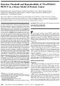 Cover page: Detection Threshold and Reproducibility of 68Ga-PSMA11 PET/CT in a Mouse Model of Prostate Cancer