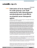 Cover page: Fabrication of an Au-doped Cu/Fe oxide-polymer core–shell nanoreactor with chemodynamic and photodynamic dual effects as potential cancer therapeutic agents