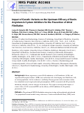 Cover page: Impact of genetic variants on the upstream efficacy of renin-angiotensin system inhibitors for the prevention of atrial fibrillation