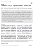 Cover page: Autistic-like behavior, spontaneous seizures, and increased neuronal excitability in a Scn8a mouse model