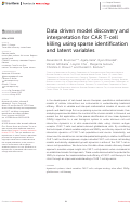 Cover page: Data driven model discovery and interpretation for CAR T-cell killing using sparse identification and latent variables