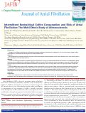 Cover page: Intermittent Nonhabitual Coffee Consumption and Risk of Atrial Fibrillation: The Multi-Ethnic Study of Atherosclerosis.