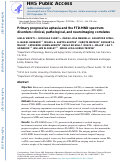 Cover page: Primary progressive aphasia and the FTD-MND spectrum disorders: clinical, pathological, and neuroimaging correlates