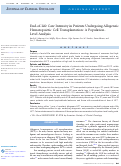 Cover page: End-of-Life Care Intensity in Patients Undergoing Allogeneic Hematopoietic Cell Transplantation: A Population-Level Analysis.