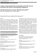 Cover page: Analysis of the potential effect of ponatinib on the QTc interval in patients with refractory hematological malignancies