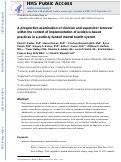 Cover page: A Prospective Examination of Clinician and Supervisor Turnover Within the Context of Implementation of Evidence-Based Practices in a Publicly-Funded Mental Health System