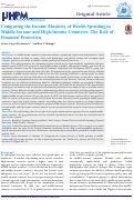 Cover page: Comparing the Income Elasticity of Health Spending in Middle-Income and High-Income Countries: The Role of Financial Protection