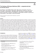 Cover page: The Ontology of Biological Attributes (OBA)—computational traits for the life sciences