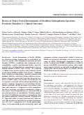 Cover page: Review of Major Social Determinants of Health in Schizophrenia-Spectrum Psychotic Disorders: I. Clinical Outcomes.