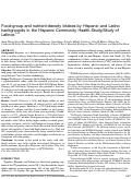 Cover page: Food-group and nutrient-density intakes by Hispanic and Latino backgrounds in the Hispanic Community Health Study/Study of Latinos 1 , 2 , 3