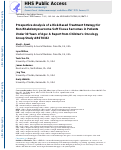 Cover page: A risk-based treatment strategy for non-rhabdomyosarcoma soft-tissue sarcomas in patients younger than 30 years (ARST0332): a Children's Oncology Group prospective study