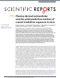 Cover page: Plasma-derived extracellular vesicles yield predictive markers of cranial irradiation exposure in mice