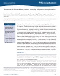 Cover page: Treatment of Allosensitized Patients Receiving Allogeneic Transplantation