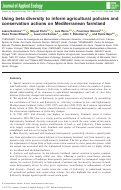 Cover page: Using beta diversity to inform agricultural policies and conservation actions on Mediterranean farmland