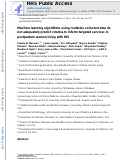 Cover page: Machine Learning Algorithms Using Routinely Collected Data Do Not Adequately Predict Viremia to Inform Targeted Services in Postpartum Women Living With HIV